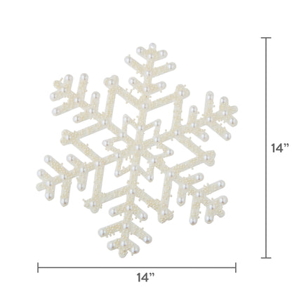 Holiday Time oversized snowflake with frosty white finish