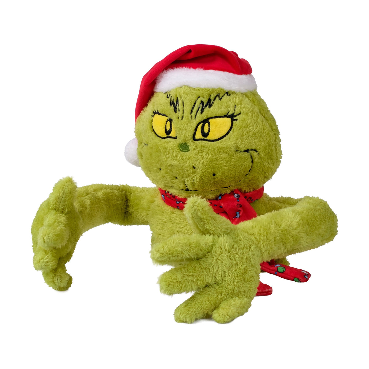 Grinch Christmas tree accent with soft plush construction