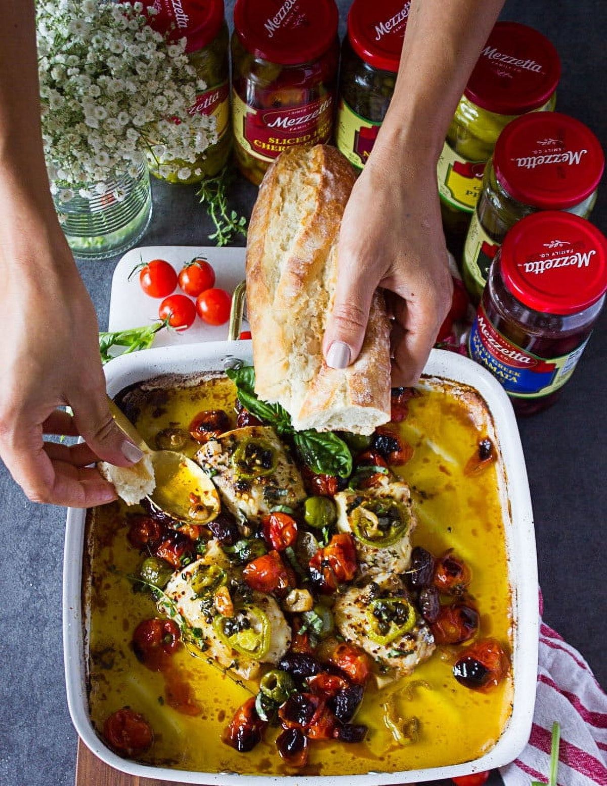 Mezzetta banana pepper rings for sandwich toppings