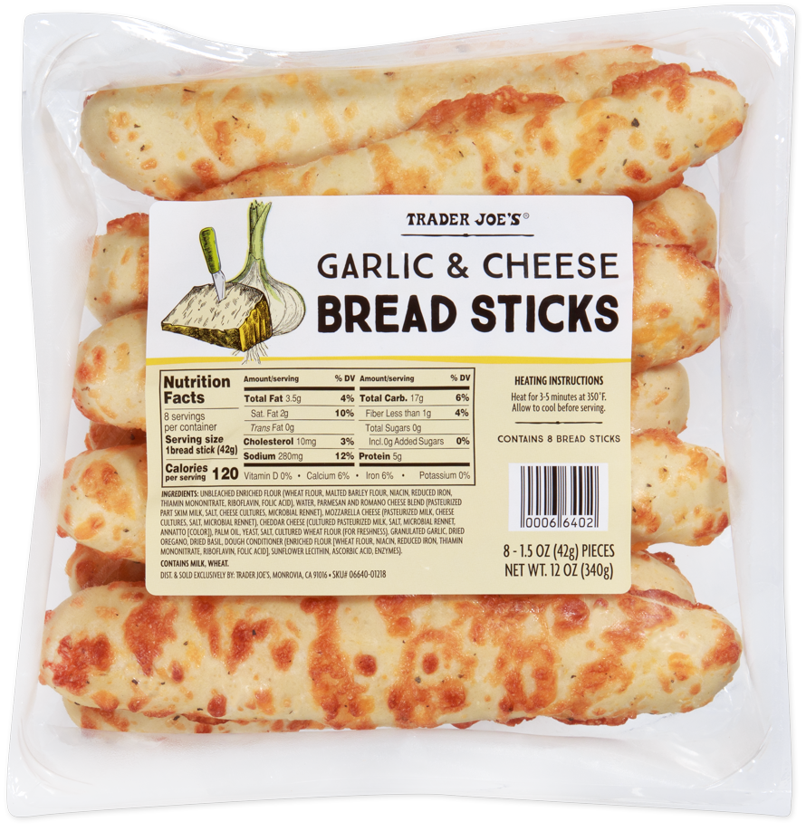 Trader Joe's garlic and cheese bread sticks