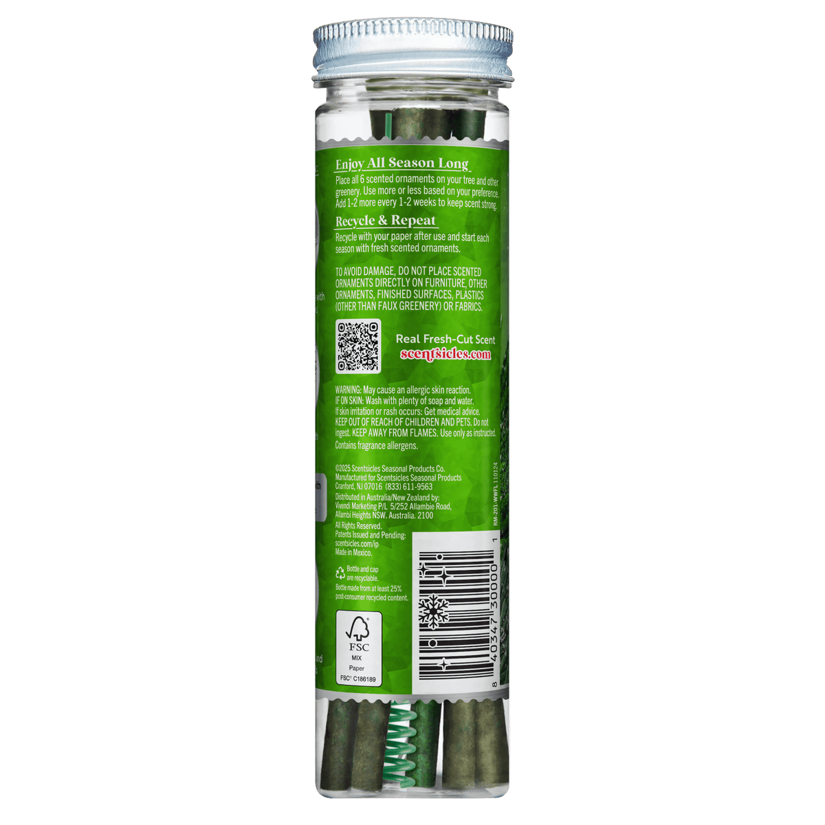 Scentsicles White Winter Fir seasonal fragrance sticks