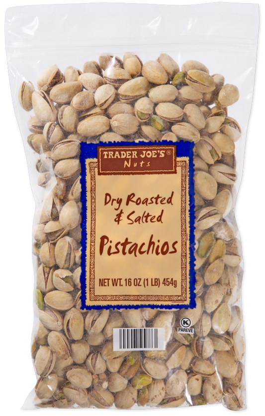 Trader Joe's dry roasted and salted pistachios