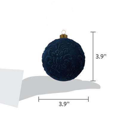 Holiday Time coordinating dark blue seasonal ornaments