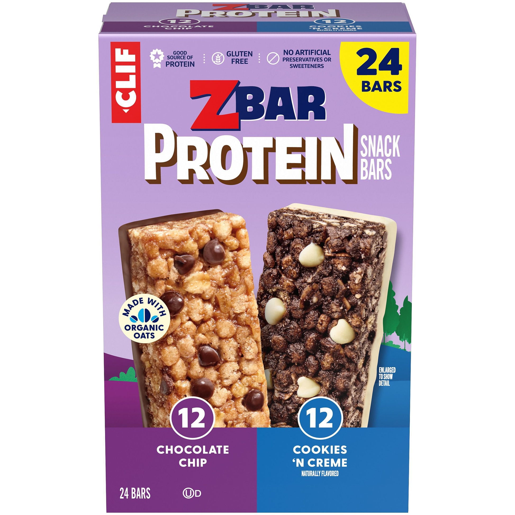 ZBar gluten free protein snack bar variety pack 24 count