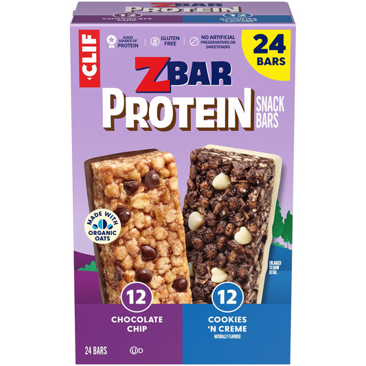ZBar gluten free protein snack bar variety pack 24 count