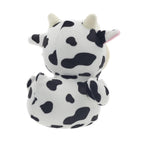 6.5-inch QUACKERZ stuffed duck in spotted cow onesie