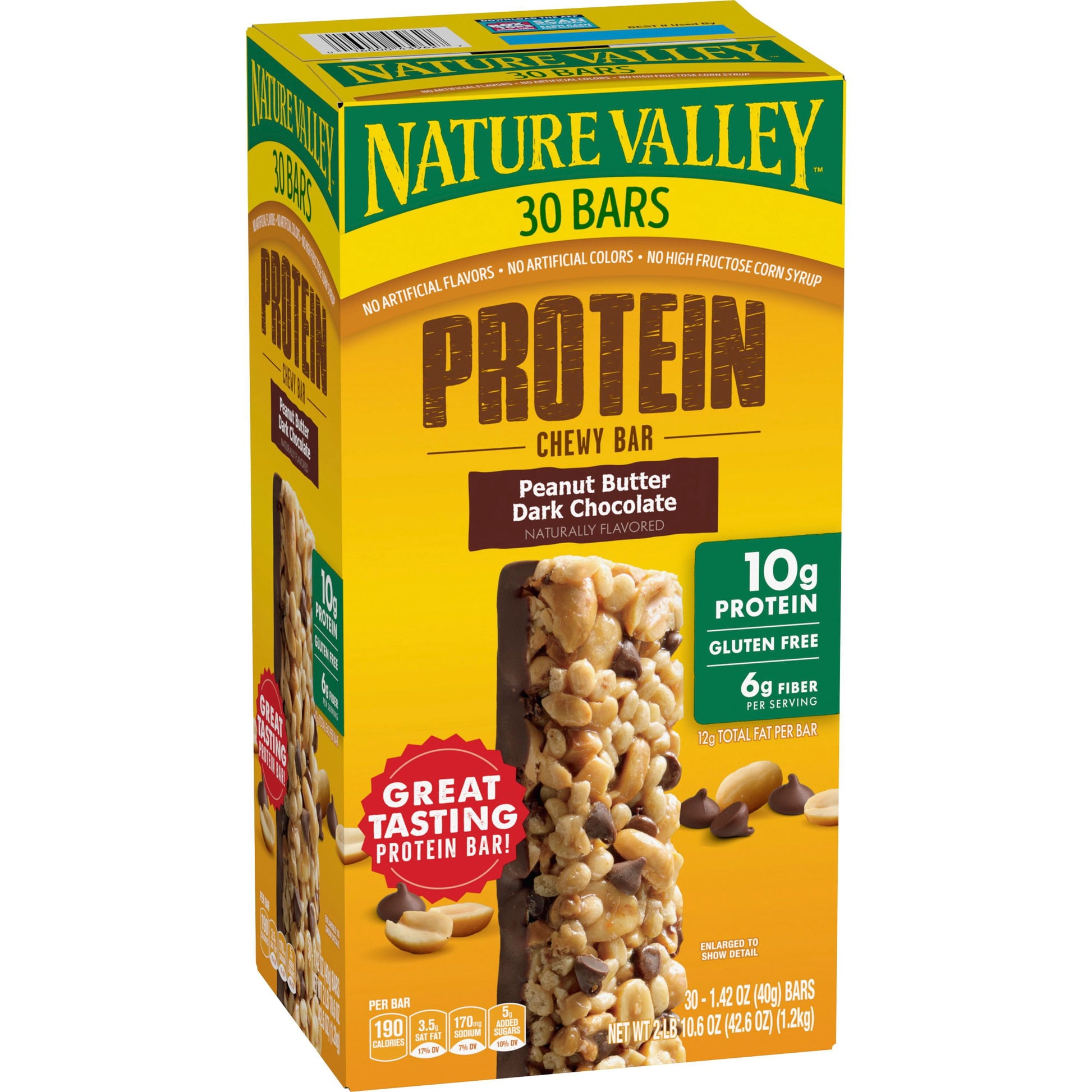 Nature Valley peanut butter dark chocolate protein chewy bars 30 ct