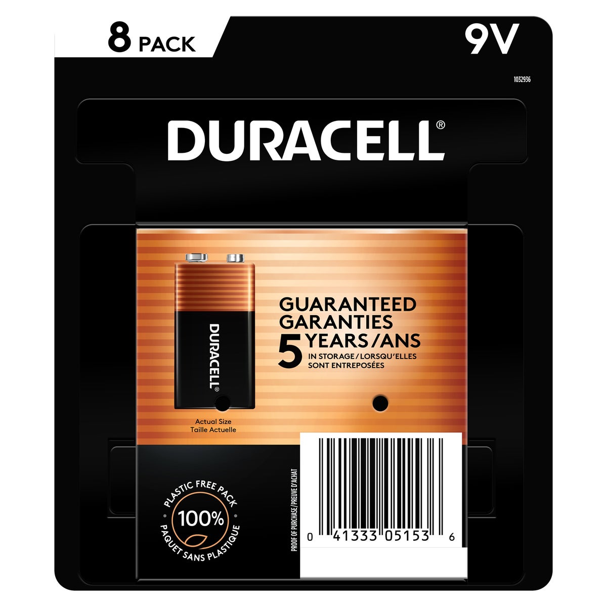 Duracell 9V batteries for household electronics