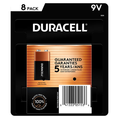 Duracell 9V batteries for household electronics