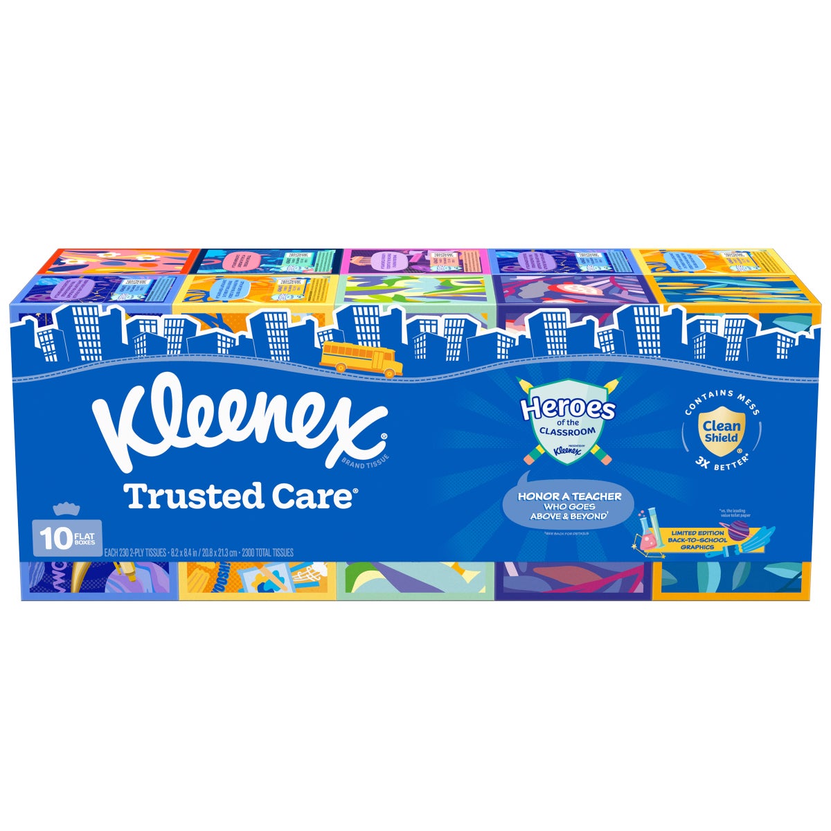 Kleenex Trusted Care 2-ply facial tissue 10-pack