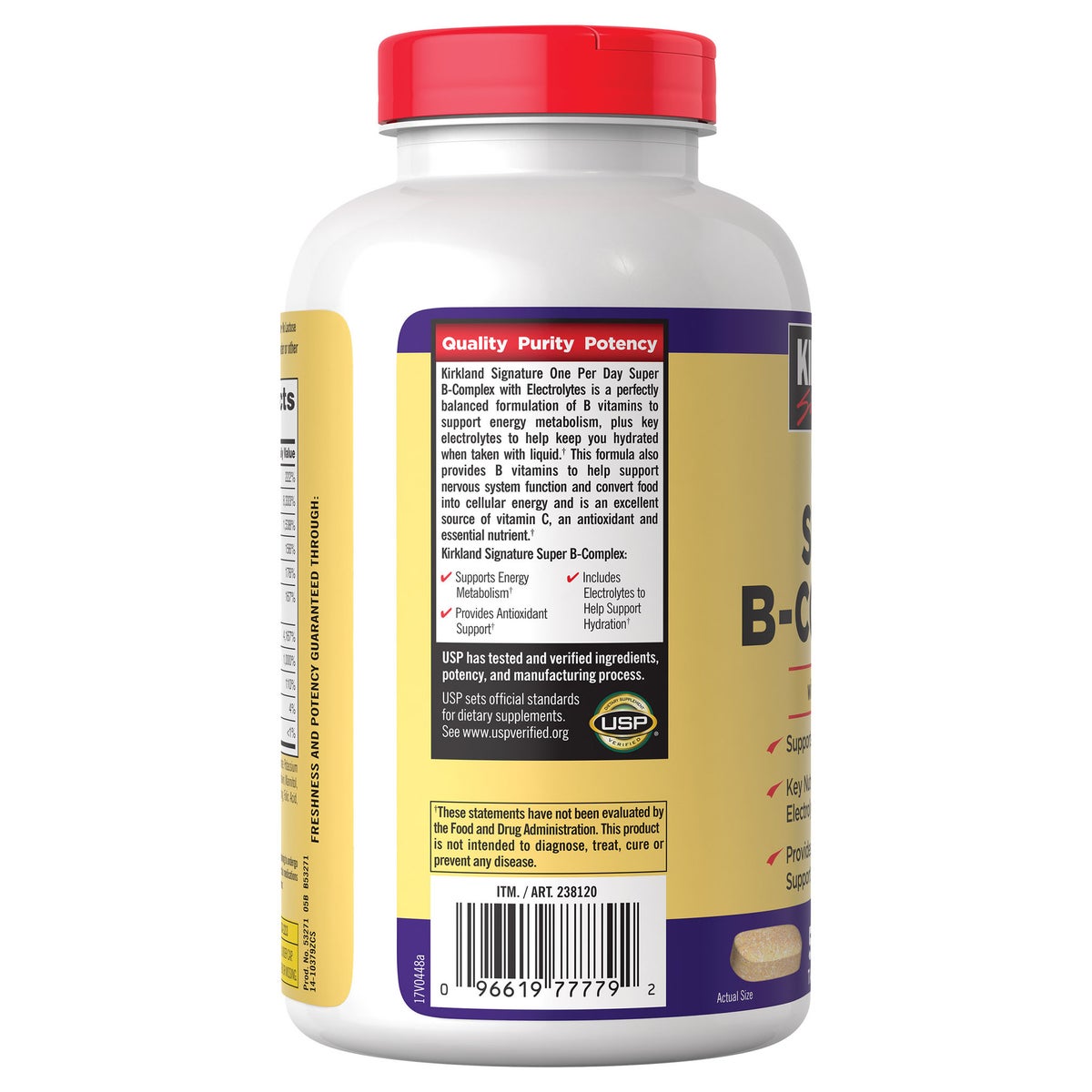 Kirkland Signature B-complex supplement 500 tablet count