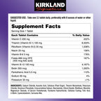 Kirkland Signature Super B-Complex dietary supplement packaging