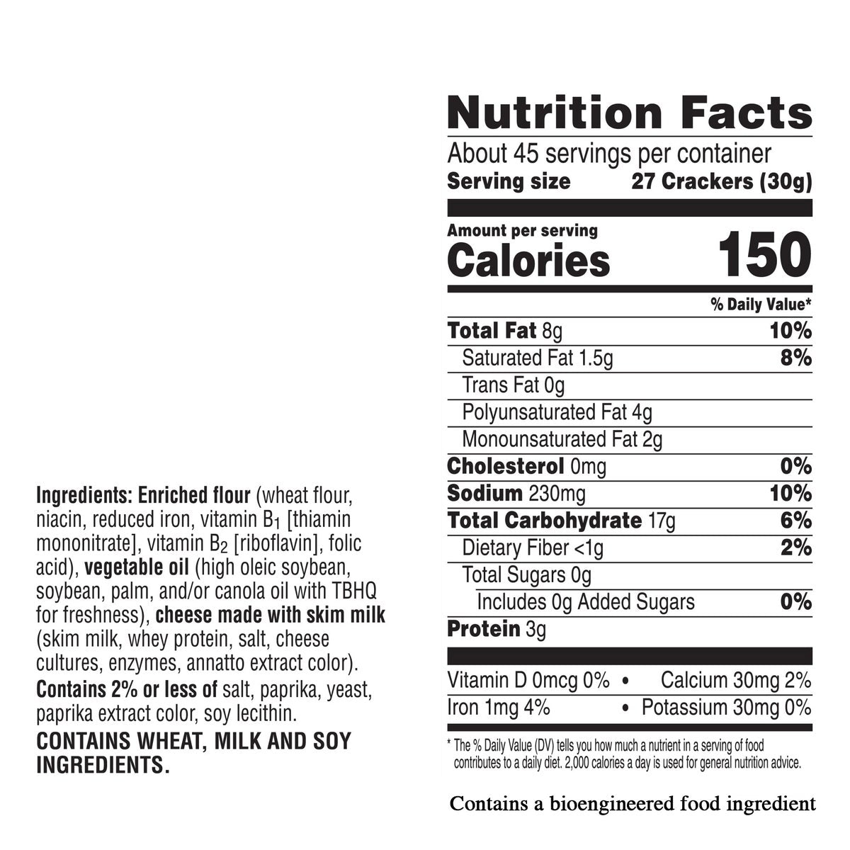 Cheez-It baked cheddar crackers in box