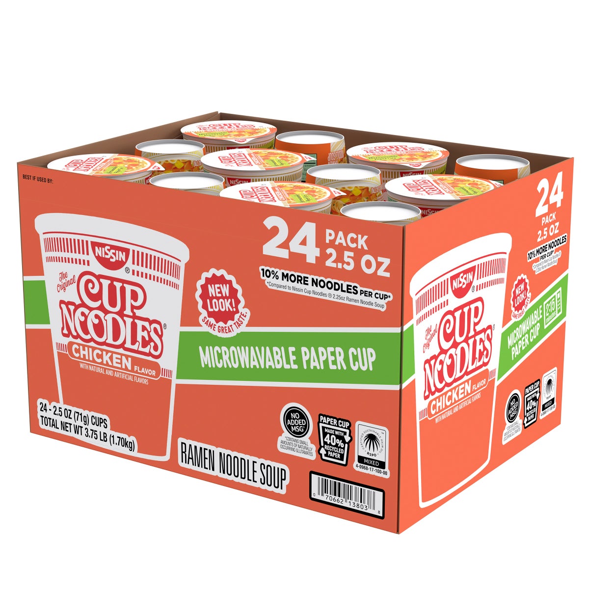 Nissin chicken cup noodles single-serve pantry snack