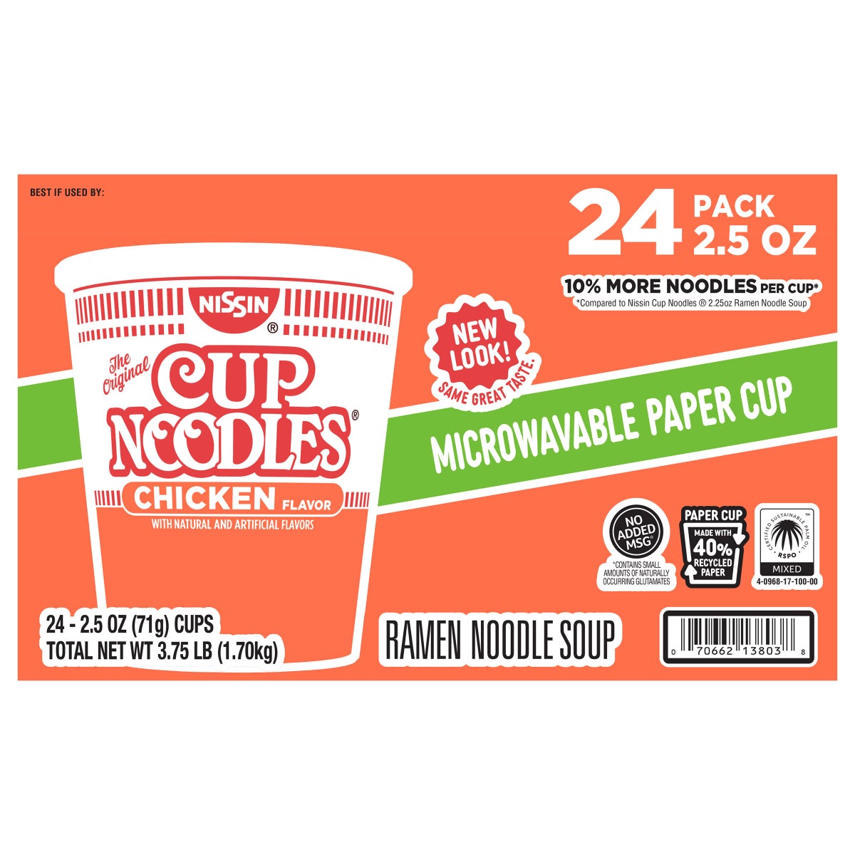 Nissin Cup Noodles ready in 3 minutes
