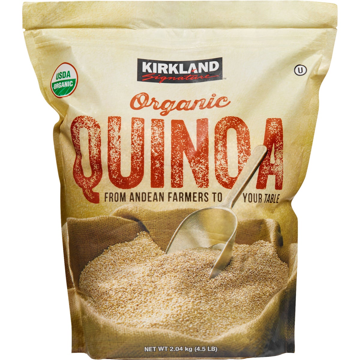 Kirkland Signature organic quinoa 4.5 lb bag