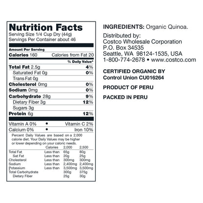 Kirkland Signature, Organic Quinoa, 4.5 lbs
