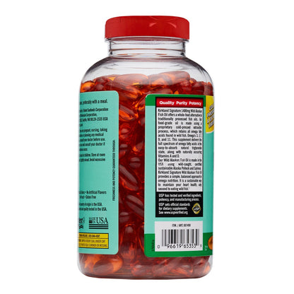 Wild Alaskan fish oil supplement by Kirkland Signature