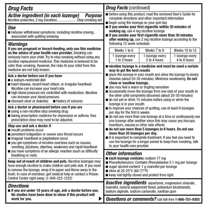 Kirkland Signature quit lozenges tube packaging