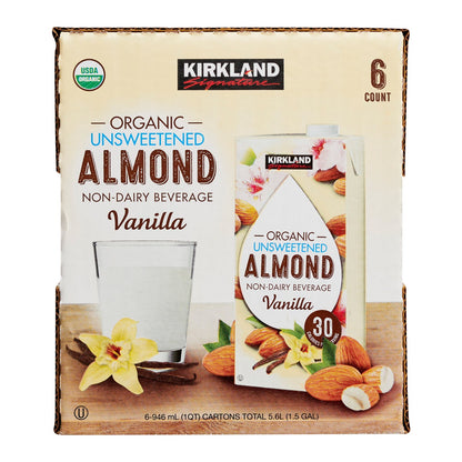 Kirkland Signature organic vanilla almond beverage 6-count