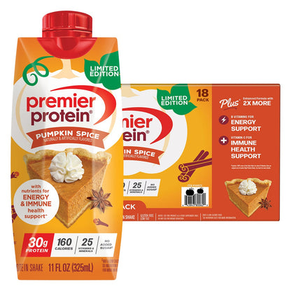 Premier Protein pumpkin spice protein shake 18-pack