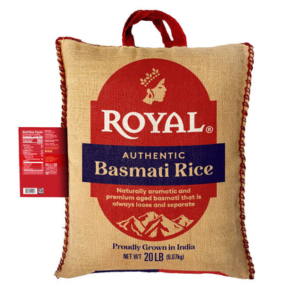 Premium aged basmati rice by Royal
