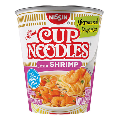 Nissin Cup Noodles 2.5 oz shrimp cups
