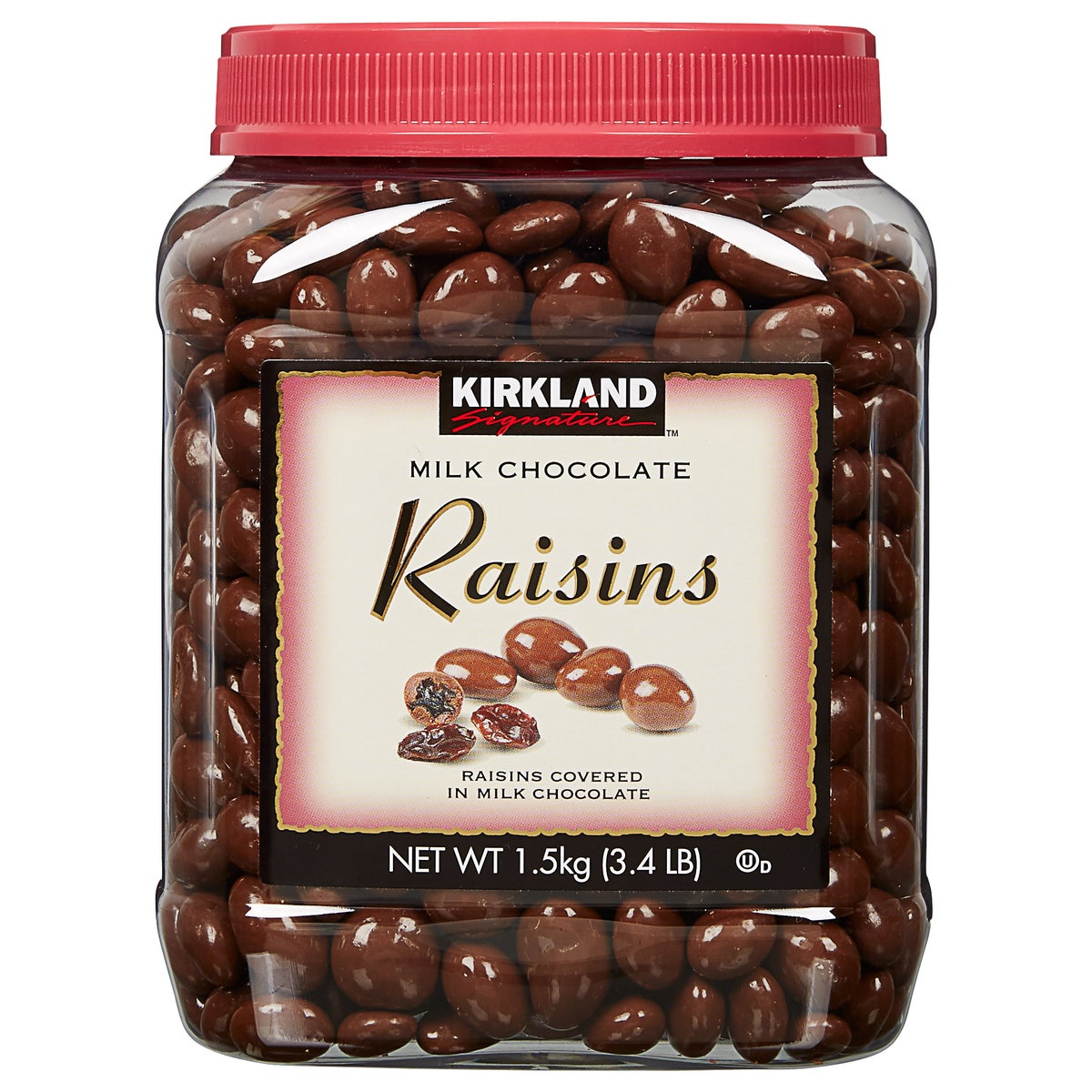 Kirkland Signature milk chocolate raisins 3.4 lb bag