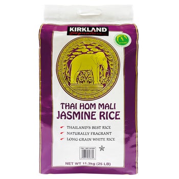 Kirkland Signature Thai Hom Mali jasmine rice 25 lb bag
