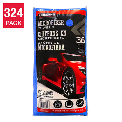 Kirkland Signature blue microfiber towels 324-count case