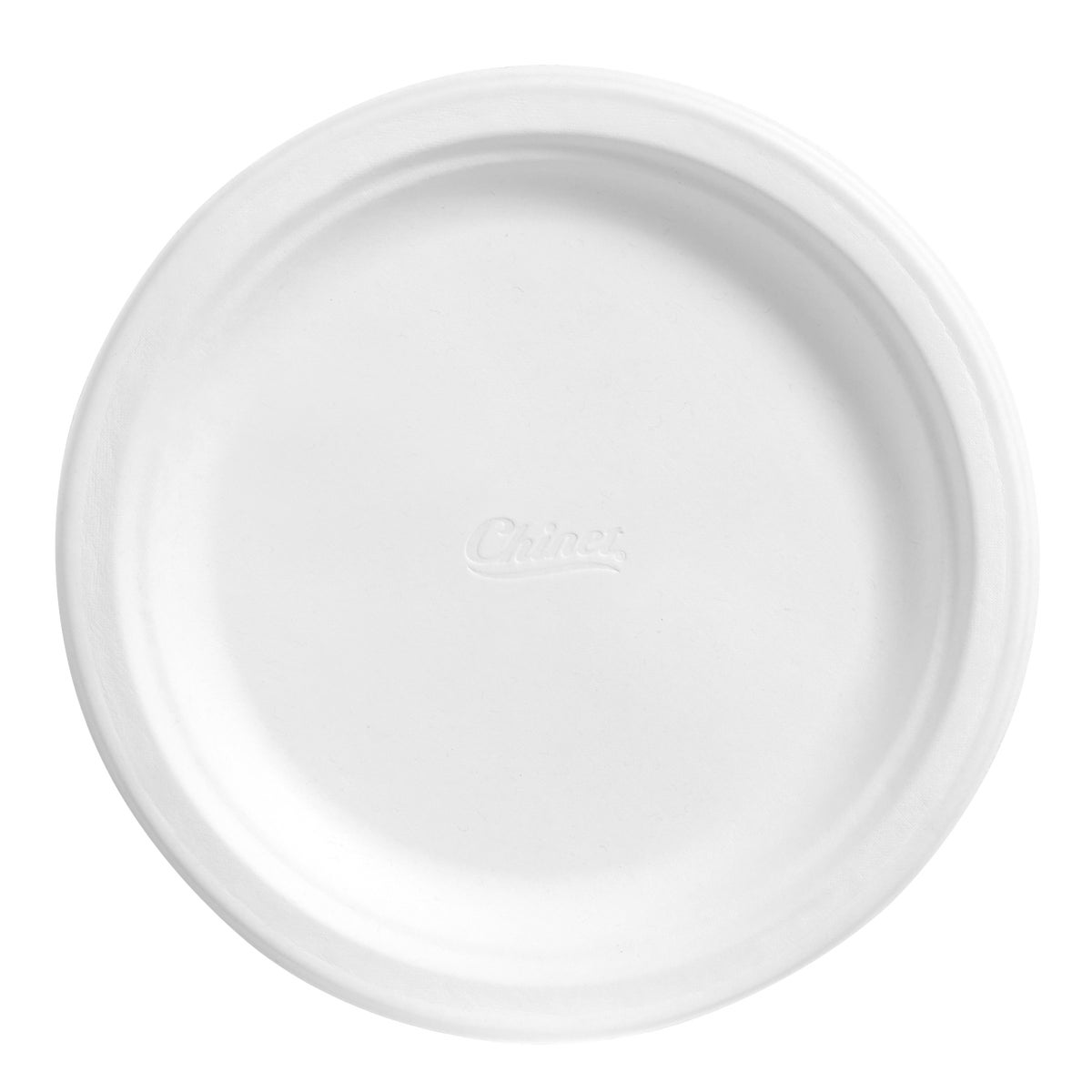 Stack of Chinet strong cut-resistant dinner paper plates