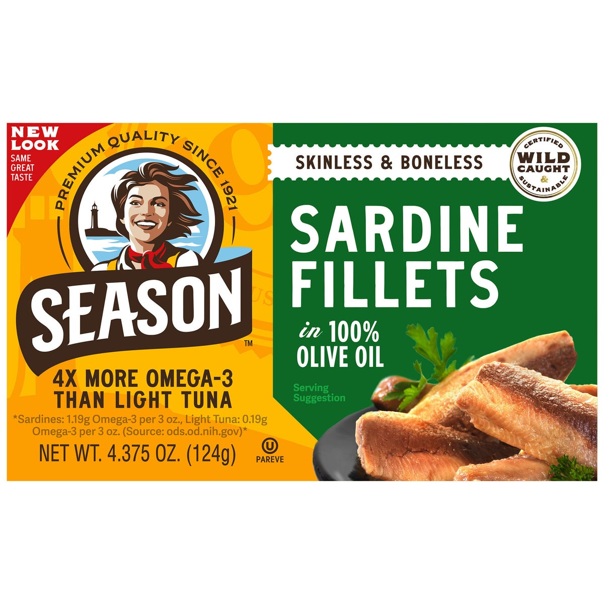 Season Brand sardine fillets in olive oil 6-count