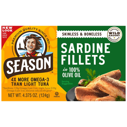 Season Brand sardine fillets in olive oil 6-count