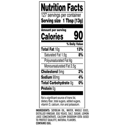 Hellmann's, Real Mayonnaise, 64 oz