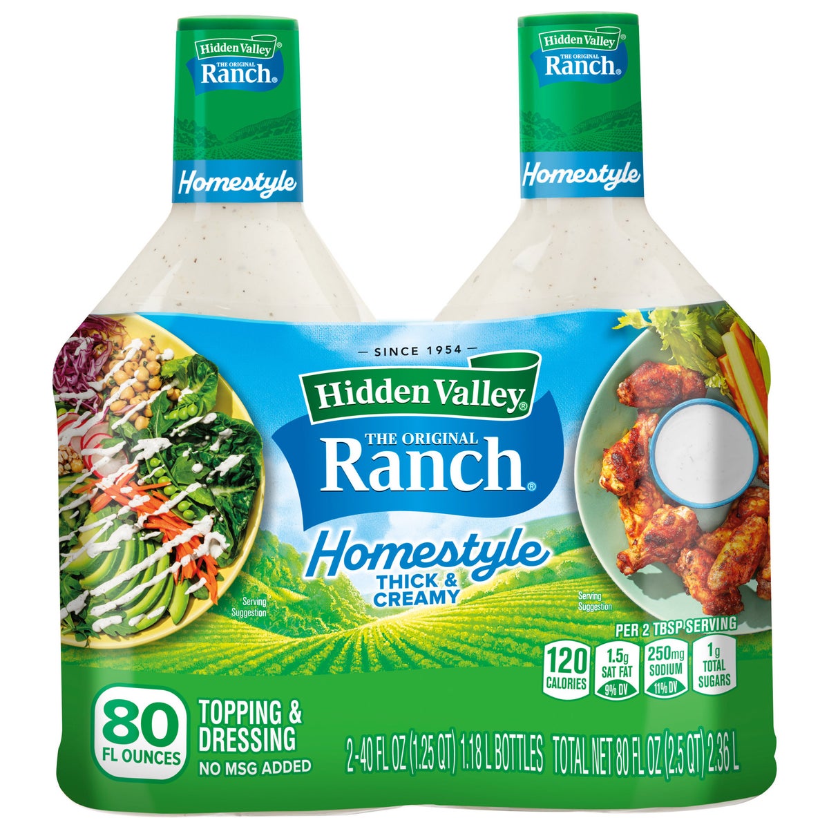 Hidden Valley Original Ranch Homestyle Dressing 2-count