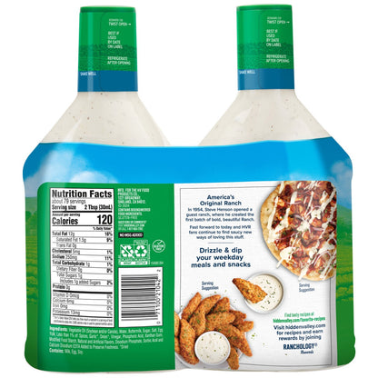 Hidden Valley creamy ranch dressing 40 fl oz bottles