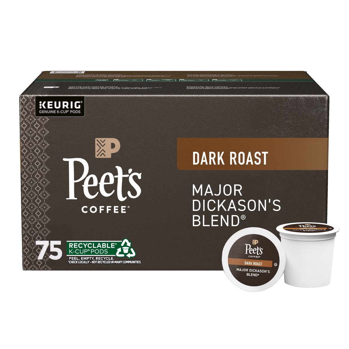 Peet's Coffee Major Dickason's Blend 75-count K-Cup pods