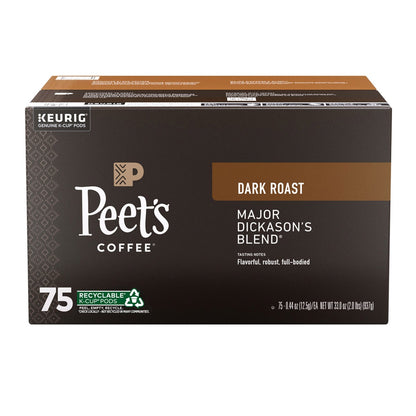 Peet's Coffee dark roast single-serve coffee pods box