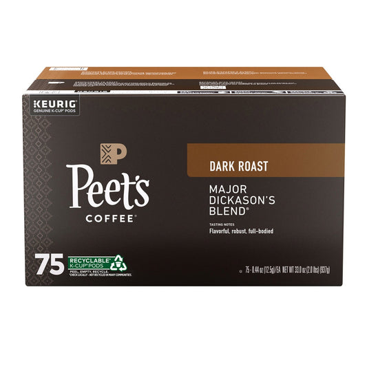 Peet's Coffee dark roast single-serve coffee pods box