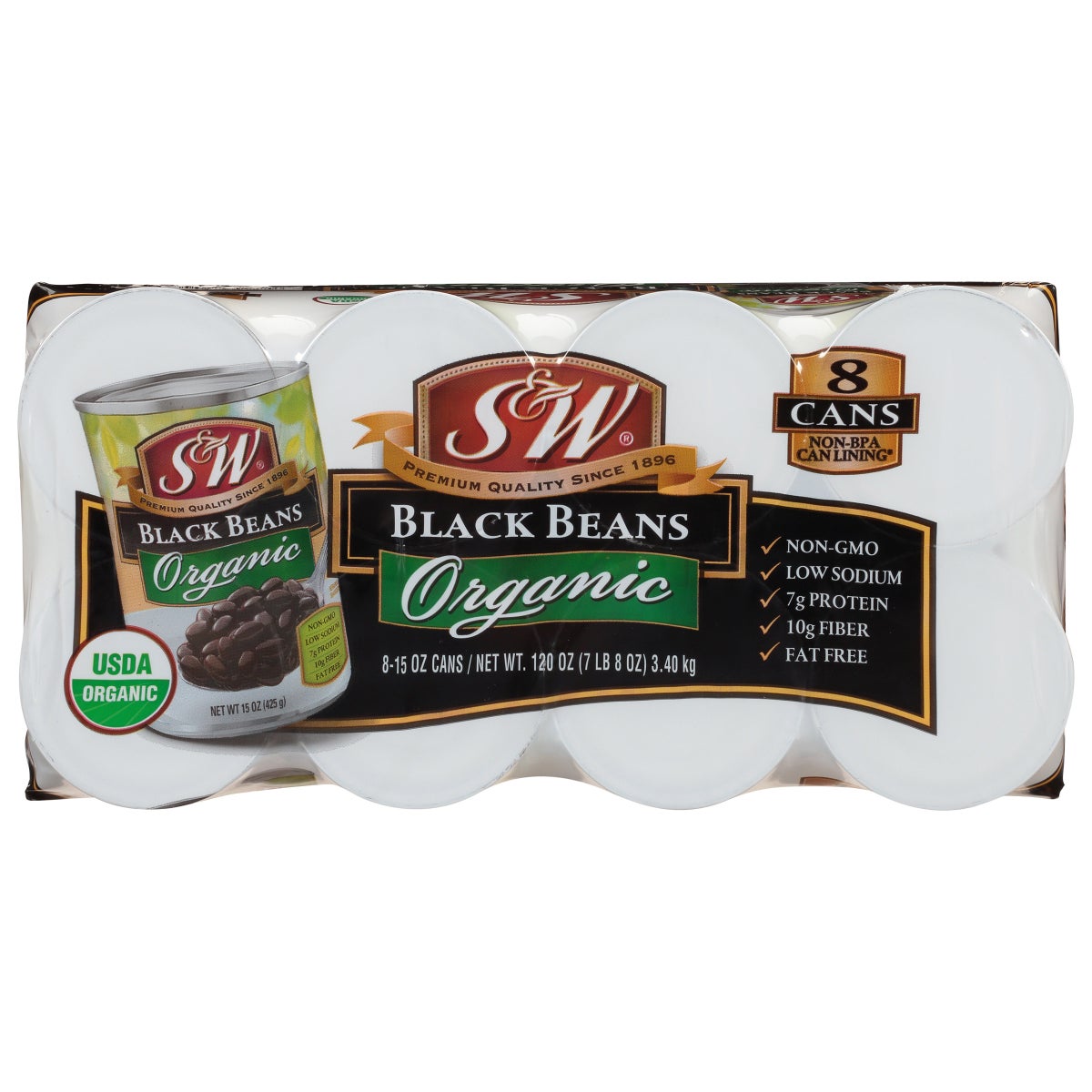 S&W black beans with non-BPA can lining