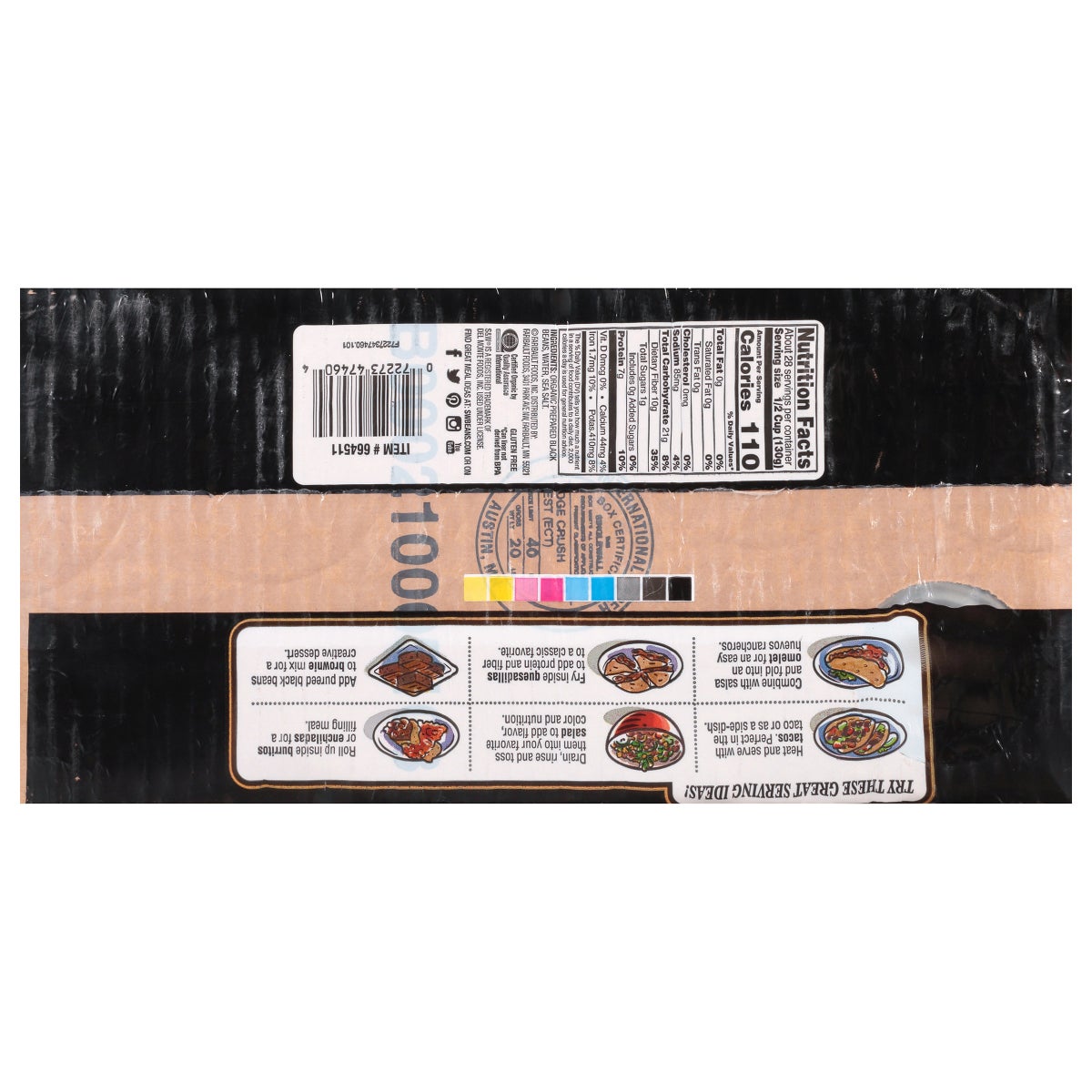S&W organic black beans shelf-stable grocery pack