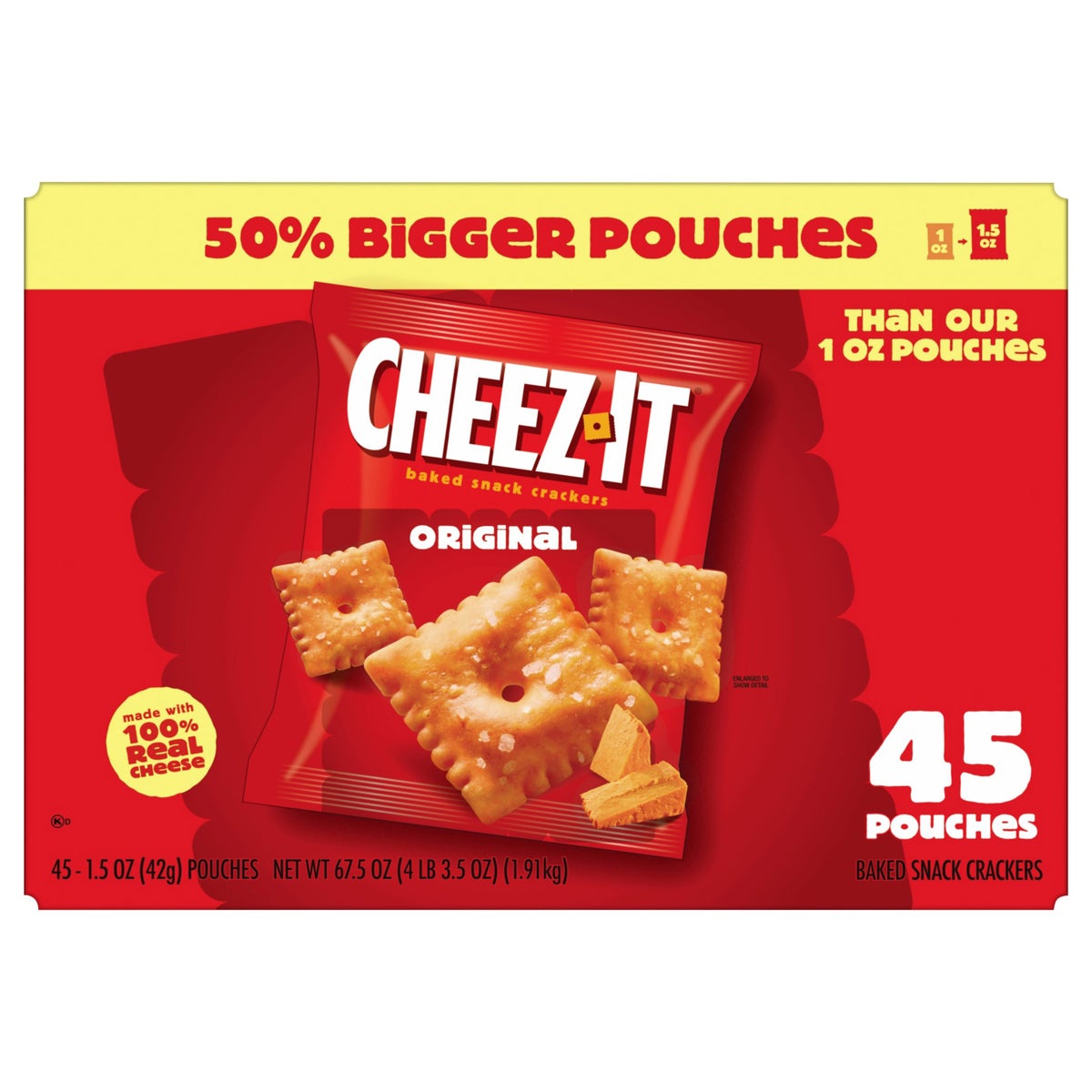 Cheddar Cheez-It crackers snack packaging