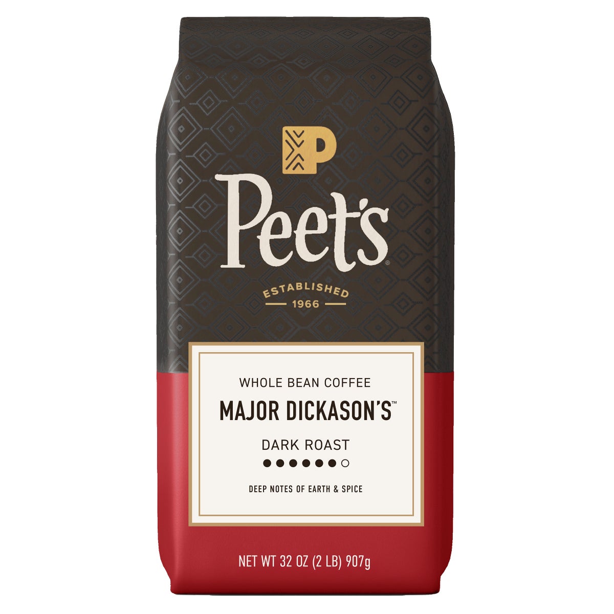 Peet's Coffee Major Dickason's Blend dark roast whole bean coffee 2 lb bag