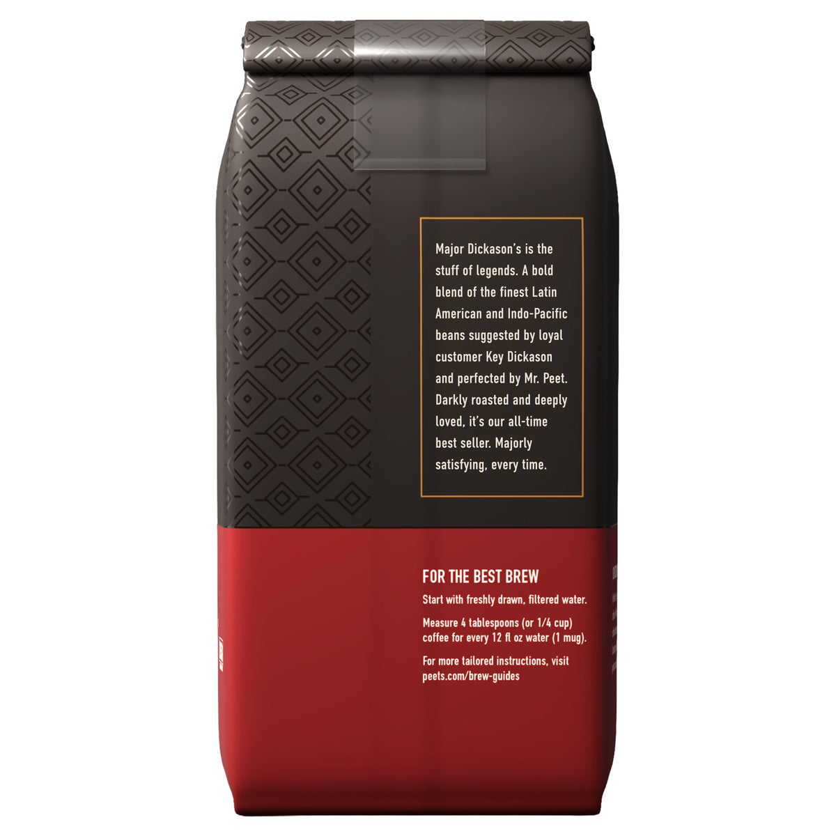 Peet's Coffee Major Dickason's Blend premium dark roast coffee bag