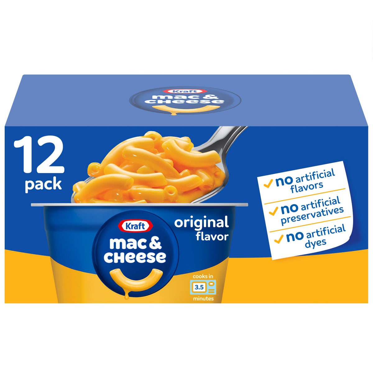 Kraft macaroni and cheese dinner cup 12-count box