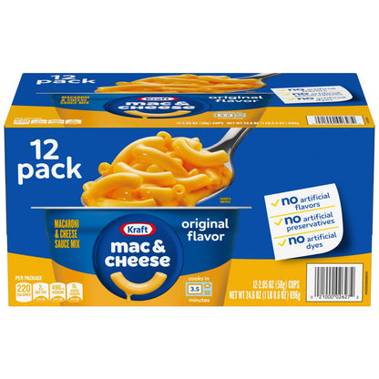 Kraft original macaroni and cheese microwavable cups