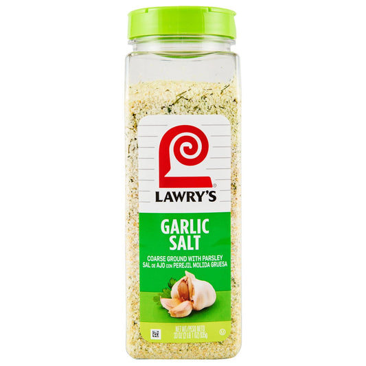Lawry's coarse ground garlic salt with parsley 33 oz
