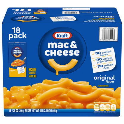 Kraft Macaroni & Cheese Dinner 7.25 oz boxes