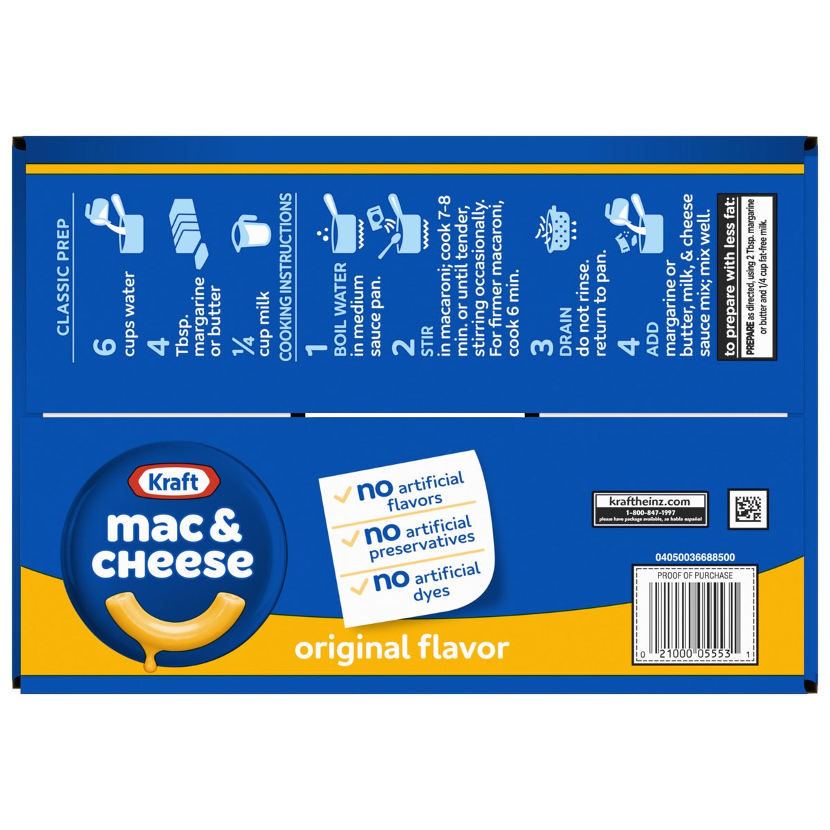 Pantry stock of Kraft macaroni and cheese dinner
