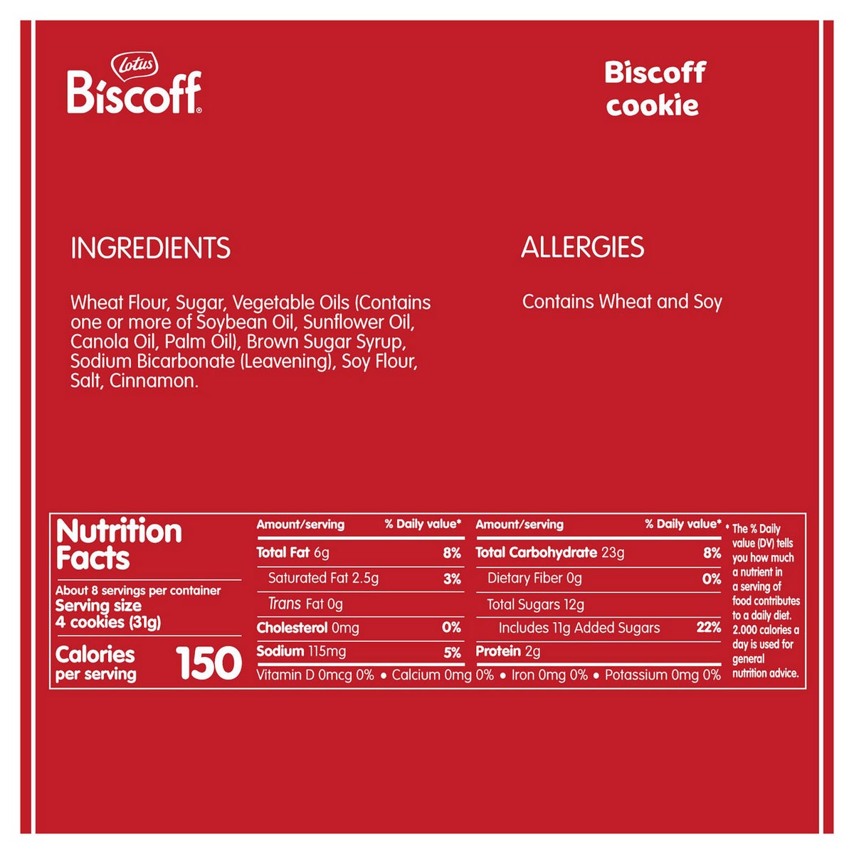Product of Belgium Lotus Biscoff cookies